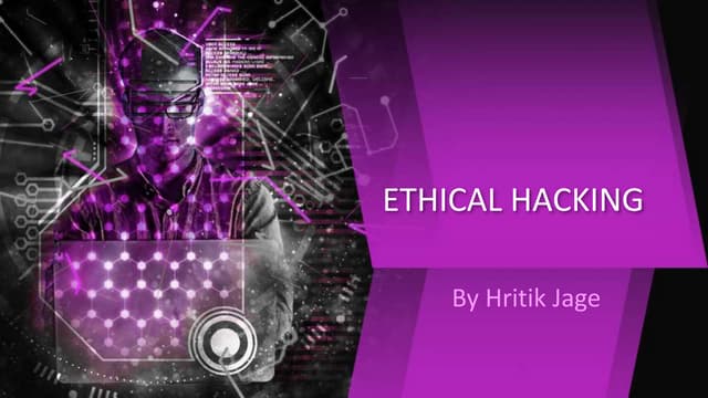 ETHICAL HACKING BY HRITIK JAGE