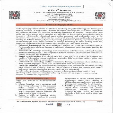 Techno Pedagogic Skills.pdfof message, media and modes, Proximity of Message ...