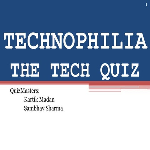 Technophilia Prelims (08-09-2018)