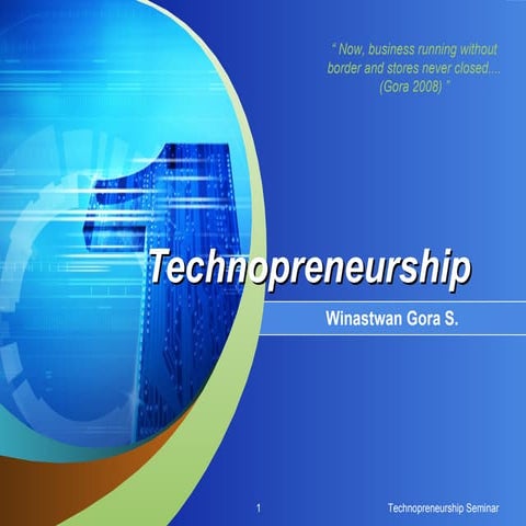 Technopreneurship