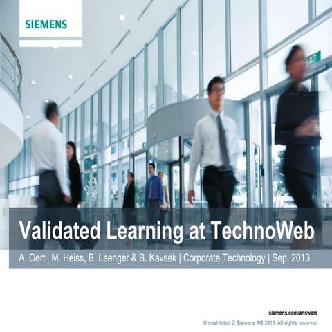 TechnoWeb Split Test in the context of validated learning