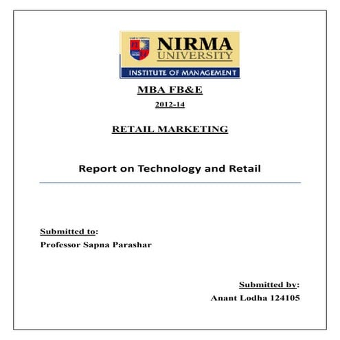 Technology and Retail | DOCX