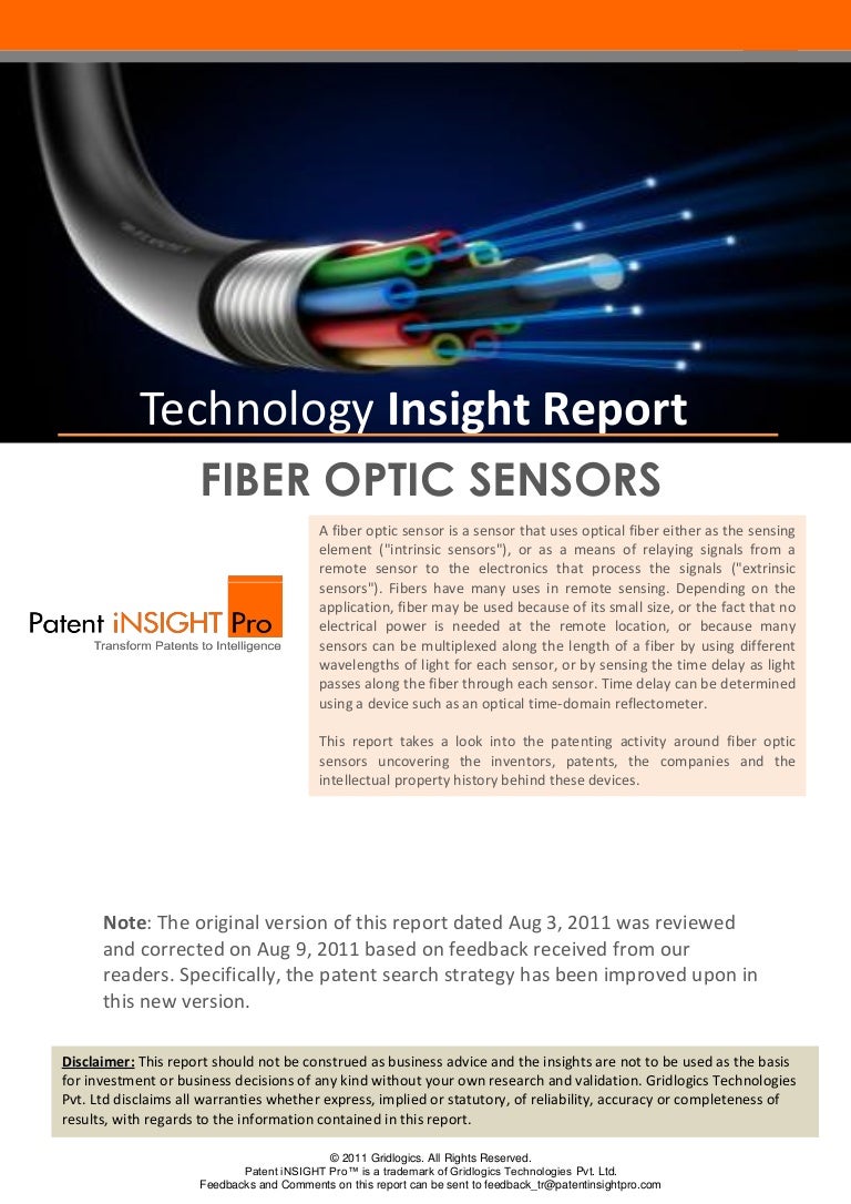 Techonology Insight Report Fiber Optic Sensors