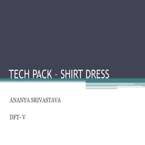 Tech pack for Shirt Dress