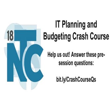 IT Planning and Budgeting Crash Course