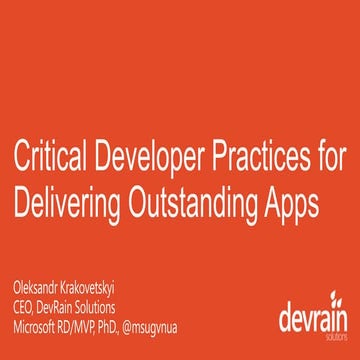  	 Краковецький Олександр. Секрети розробки висококласних мобільних застосунк...