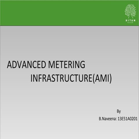 Advanced Metering Infrastructure (AMI)
