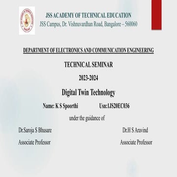Digital twin technology - seminar presentation