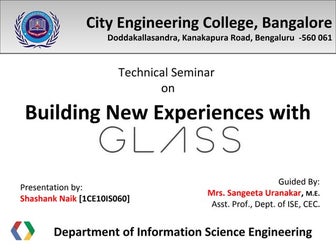 Google Glass Seminar PPT