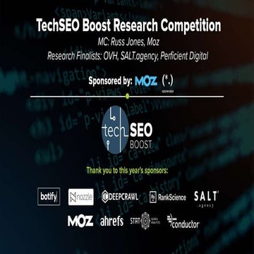 TechSEO Boost 2018: Research Competition
