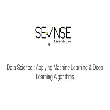 Tech showcase: Artificial Intelligence, Machine Learning, Deep Learning