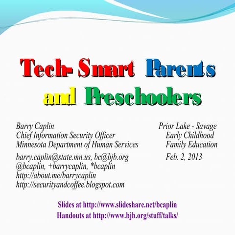 Tech smart preschool parent 2 13