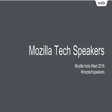 Mozilla Tech speakers@MInM2016