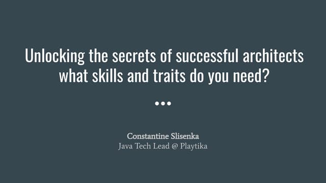 Unlocking the secrets of successful architects: what skills and traits do you...