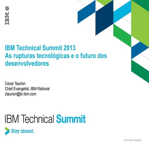 As rupturas tecnológicas e o futuro dos desenvolvedores