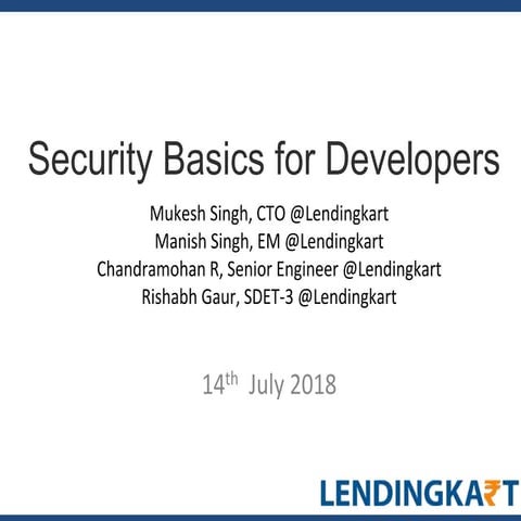 Ledingkart Meetup #3: Security Basics for Developers