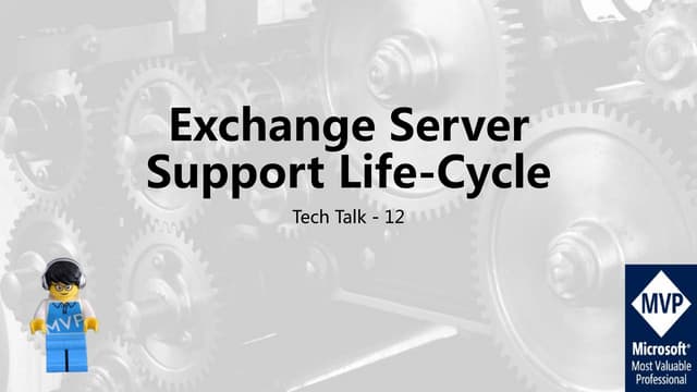 Tech Talk 12 - Exchange Server Support Life-Cycle