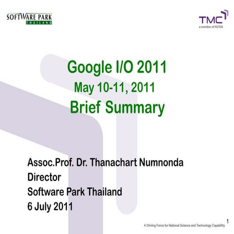 Google I/O 2011 Summary