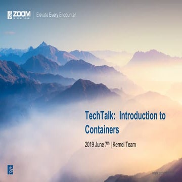 Tech talk Introduction to containers