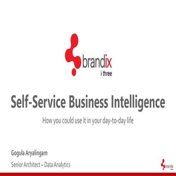 Self Service Buisness Intelligence - Tech Talk