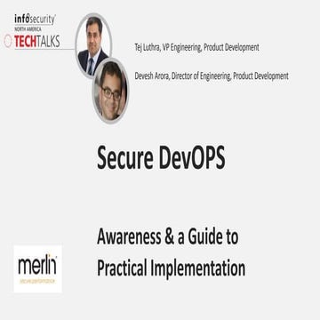 Secure DevOPS Implementation Guidance