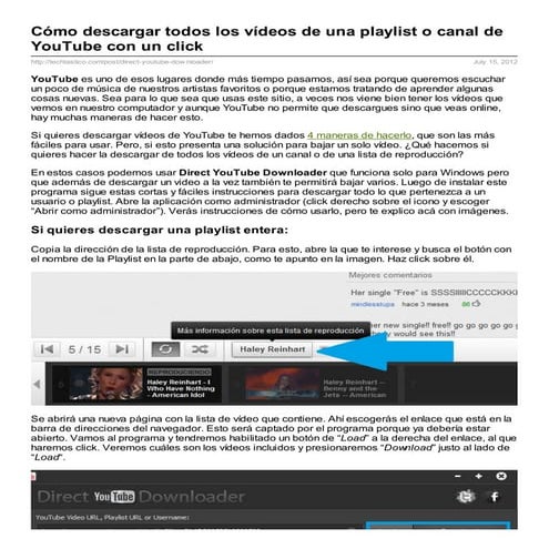 Cómo descargar todos los vídeos de una playlist o canal de YouTube con un click