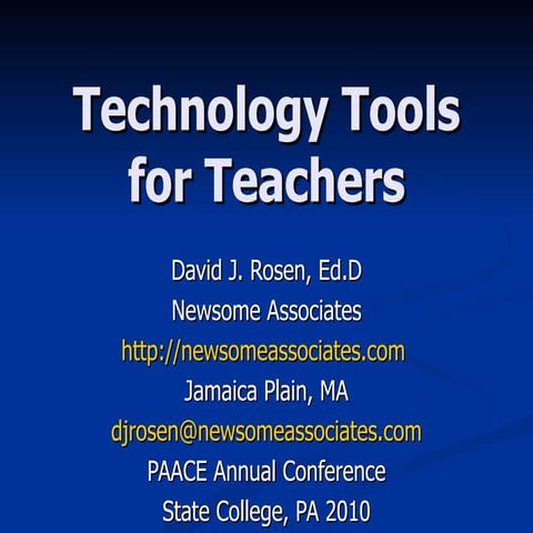 Tech tools for teachers paace.ppt