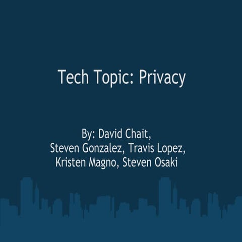 Tech Topic Privacy
