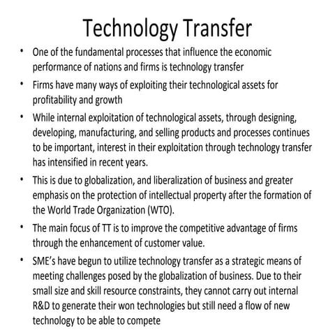 Tech transfer  7