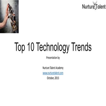 Top 10 Technolgy Trends for 2014 by Nurture Talent Academy
