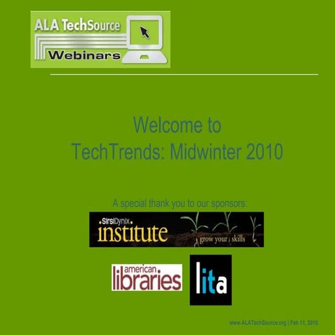 Techtrends2010 webinar