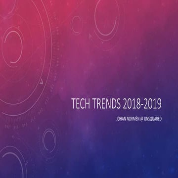 Tech trends 2018 2019