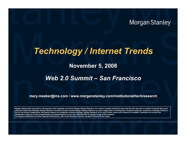 Mary Meeker at Web2.0 Summit