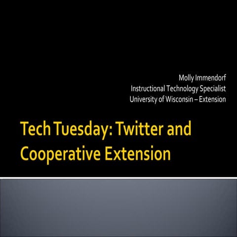 Tech Tuesday March 2010 Twitter