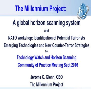 A Global Horizon Scanning System and NATO workshop: Inentification of Potenti...