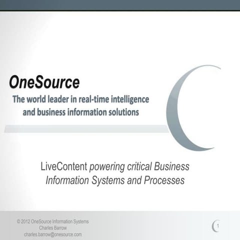 The OneSource Experience | PPTX