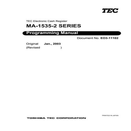 Tec ma 1535  program manual