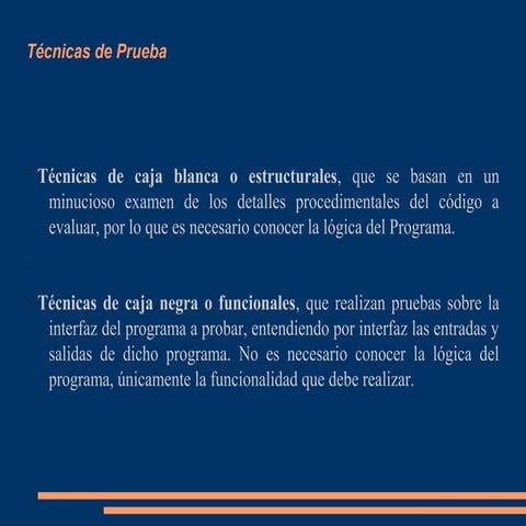 Tecnias de pruebas 