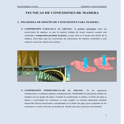 Tecnica de conexiones de Madera