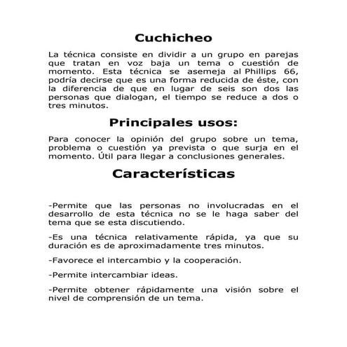 Tecnica de cuchicheo