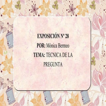 Tecnica de la pregunta