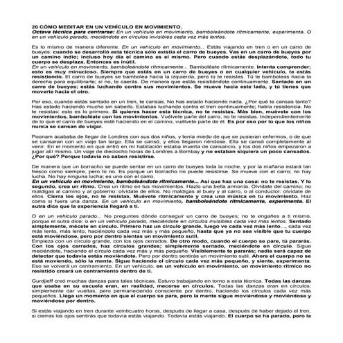 Tecnica n°020 cómo meditar en un vehículo en movimiento