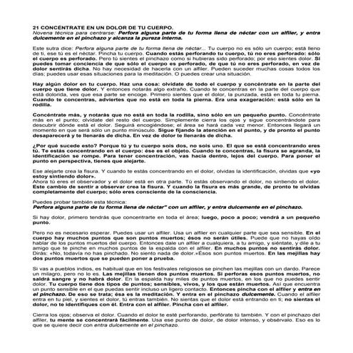 Tecnica n°021 concéntrate en un dolor de tu cuerpo
