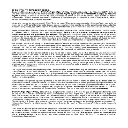 Tecnica n°026 confronta cualquier deseo