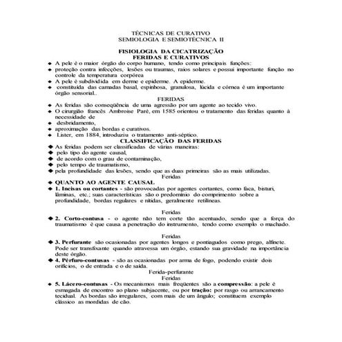 Tecnicas de curativo
