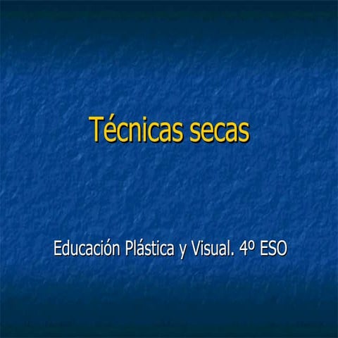 Tecnicas Secas