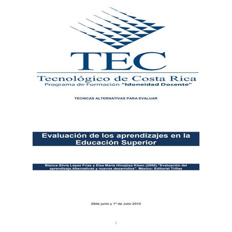 Tecnicas alternativas para evaluar[1]
