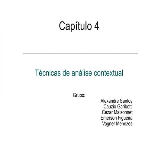 Técnicas de Análise Contextual - Livro de Walter Cybis