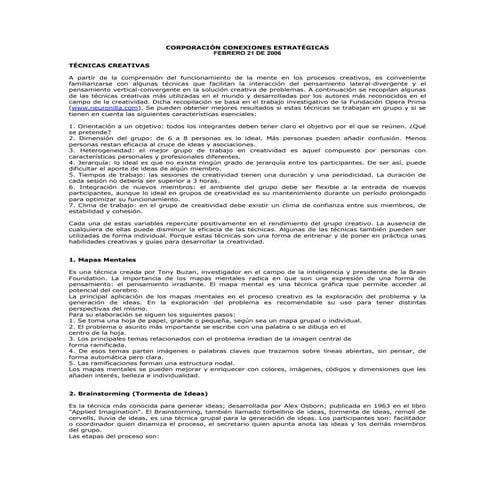 Tecnicas creativas