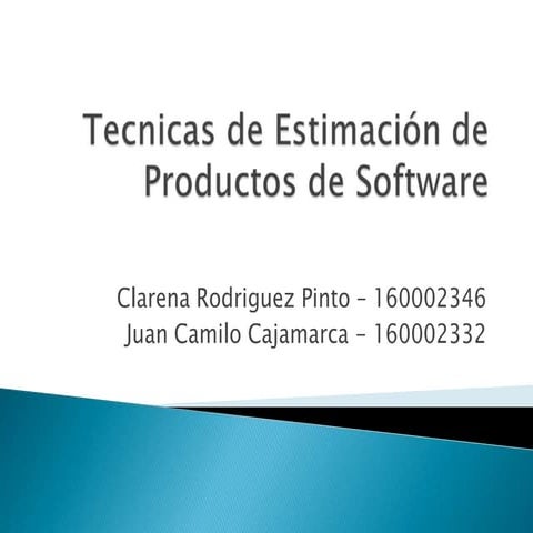 Tecnicas de estimacion de software